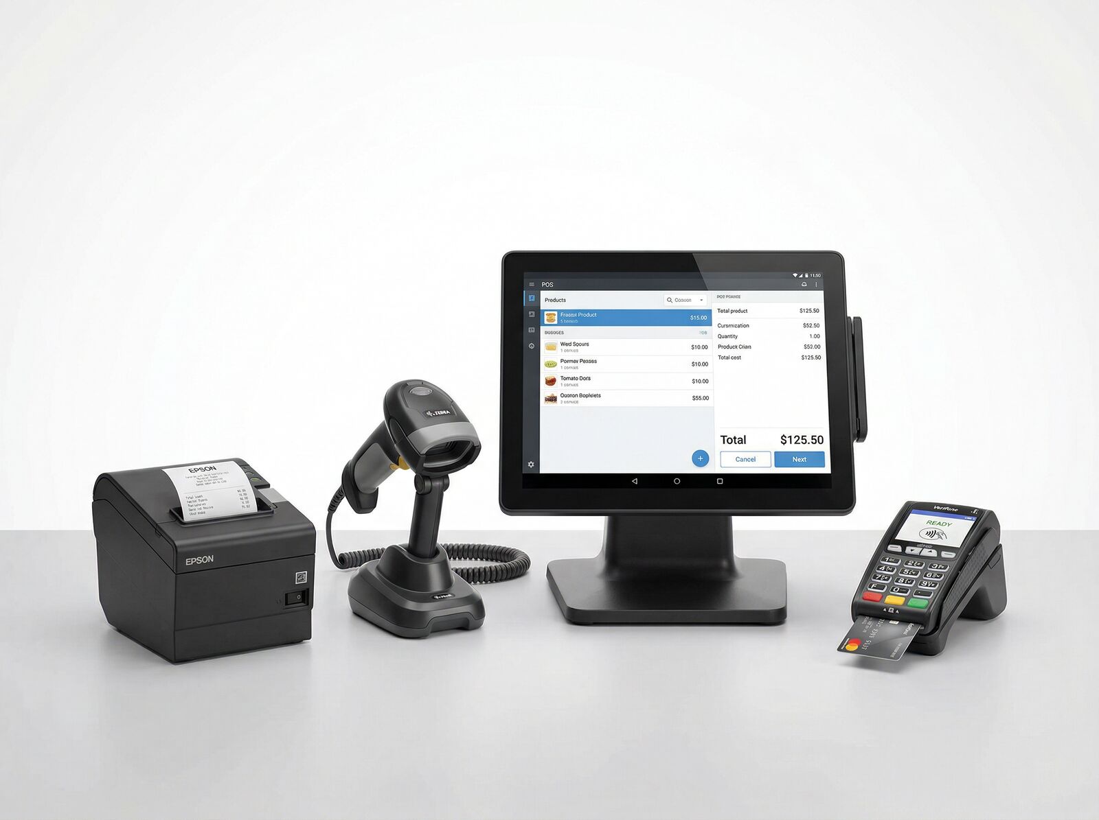 POS system with receipt printer and cash drawer for betting counter operations